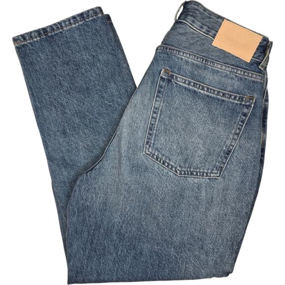 Everlane The Curvy 90's Cheeky Straight Crop Jeans Medium Blue Wash Size‎ 29 - Picture 5 of 13